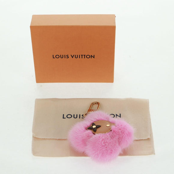 LOUIS VUITTON Monogram Vivienne Porte Cles Vivienne Key Ring Pink Auth 158215M