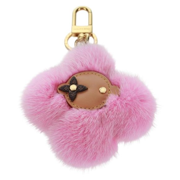 LOUIS VUITTON Monogram Vivienne Porte Cles Vivienne Key Ring Pink Auth 158215M