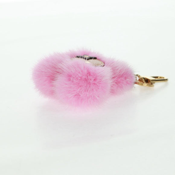 LOUIS VUITTON Monogram Vivienne Porte Cles Vivienne Key Ring Pink Auth 158215M