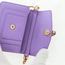 BVLGARI Bag Charm Leather Purple Auth 158218SM-17