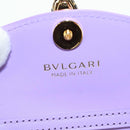 BVLGARI Bag Charm Leather Purple Auth 158218SM-18