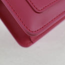 BVLGARI Bag Charm Leather Pink Auth 158219SM-13