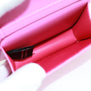 BVLGARI Bag Charm Leather Pink Auth 158219SM-17