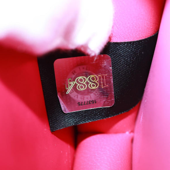 BVLGARI Bag Charm Leather Pink Auth 158219SM