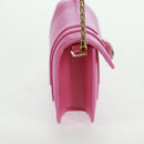 BVLGARI Bag Charm Leather Pink Auth 158219SM-4