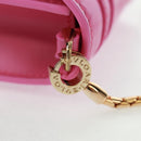 BVLGARI Bag Charm Leather Pink Auth 158219SM-9