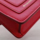 BVLGARI Bag Charm Leather Pink Auth 158220SM-13