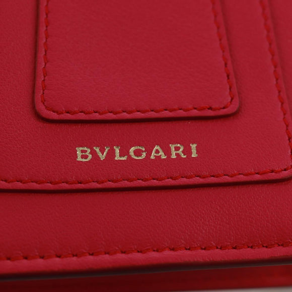 BVLGARI Bag Charm Leather Pink Auth 158220SM