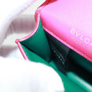 BVLGARI Bag Charm Leather Pink Auth 158220SM-21