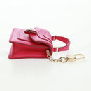 BVLGARI Bag Charm Leather Pink Auth 158220SM-5