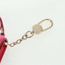 BVLGARI Bag Charm Leather Pink Auth 158220SM-9