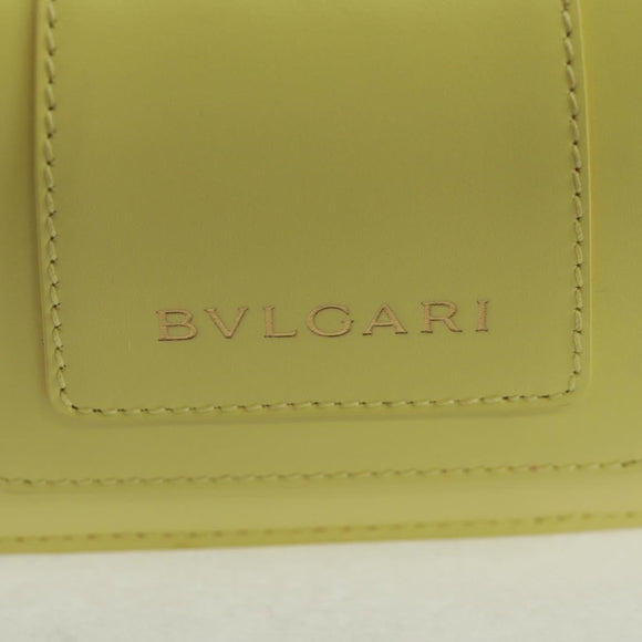 BVLGARI Bag Charm Leather Yellow Auth 158221SM