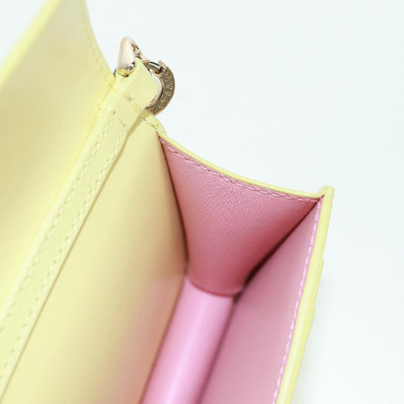 BVLGARI Bag Charm Leather Yellow Auth 158221SM