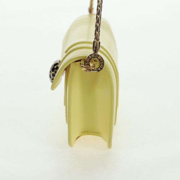 BVLGARI Bag Charm Leather Yellow Auth 158221SM