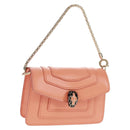 BVLGARI Bag Charm Leather Orange Auth 158222SM-1