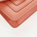 BVLGARI Bag Charm Leather Orange Auth 158222SM-9