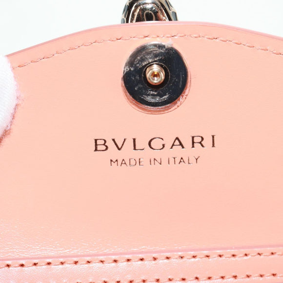 BVLGARI Bag Charm Leather Orange Auth 158222SM