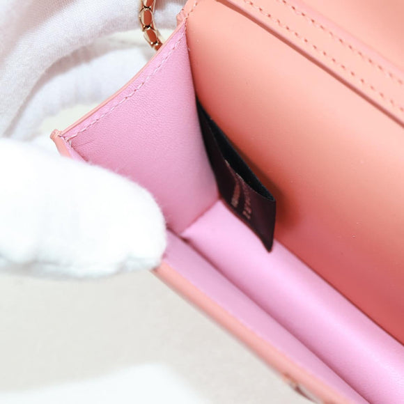 BVLGARI Bag Charm Leather Orange Auth 158222SM