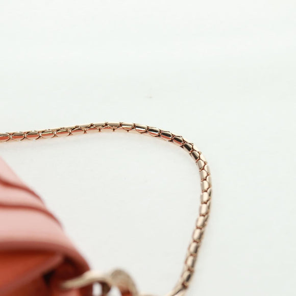 BVLGARI Bag Charm Leather Orange Auth 158222SM