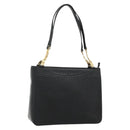 BALLY Shoulder Bag Leather Black Gold Auth 158223-1