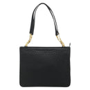 BALLY Shoulder Bag Leather Black Gold Auth 158223-2