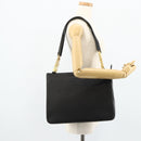 BALLY Shoulder Bag Leather Black Gold Auth 158223-22