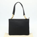 BALLY Shoulder Bag Leather Black Gold Auth 158223-23
