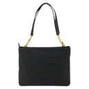 BALLY Shoulder Bag Leather Black Gold Auth 158223-3