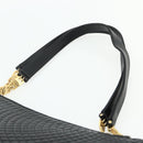 BALLY Shoulder Bag Leather Black Gold Auth 158223-8