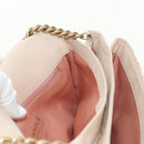 CHANEL Wild Stitch Chain Shoulder Bag Calf Skin Beige Gold CC Auth 158224SAV-26