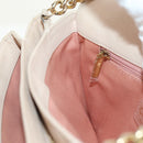 CHANEL Wild Stitch Chain Shoulder Bag Calf Skin Beige Gold CC Auth 158224SAV-27