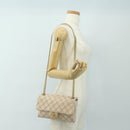 CHANEL Wild Stitch Chain Shoulder Bag Calf Skin Beige Gold CC Auth 158224SAV-31
