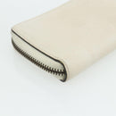 GUCCI Coin Purse Leather White Gold 496319 Auth 158225-16