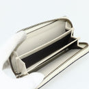 GUCCI Coin Purse Leather White Gold 496319 Auth 158225-9