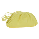 BOTTEGA VENETA Pouch Shoulder Bag Leather Yellow Auth 158228V-1