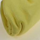 BOTTEGA VENETA Pouch Shoulder Bag Leather Yellow Auth 158228V-11