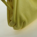 BOTTEGA VENETA Pouch Shoulder Bag Leather Yellow Auth 158228V-13