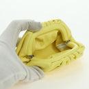 BOTTEGA VENETA Pouch Shoulder Bag Leather Yellow Auth 158228V-15