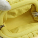 BOTTEGA VENETA Pouch Shoulder Bag Leather Yellow Auth 158228V-17