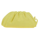 BOTTEGA VENETA Pouch Shoulder Bag Leather Yellow Auth 158228V-3