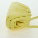 BOTTEGA VENETA Pouch Shoulder Bag Leather Yellow Auth 158228V-5