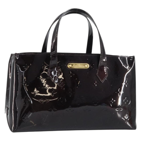 LOUIS VUITTON Monogram Vernis Wilshire PM Hand Bag Amarante M93641 Auth 158237