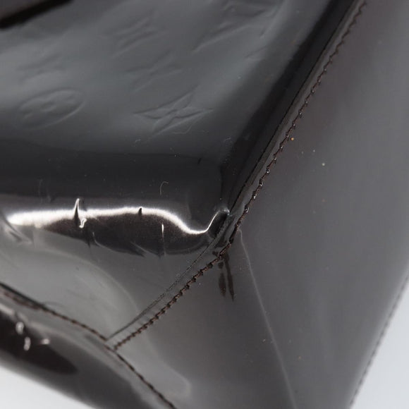 LOUIS VUITTON Monogram Vernis Wilshire PM Hand Bag Amarante M93641 Auth 158237