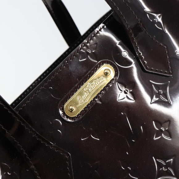 LOUIS VUITTON Monogram Vernis Wilshire PM Hand Bag Amarante M93641 Auth 158237