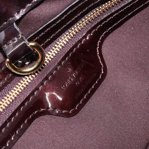 LOUIS VUITTON Monogram Vernis Wilshire PM Hand Bag Amarante M93641 Auth 158237