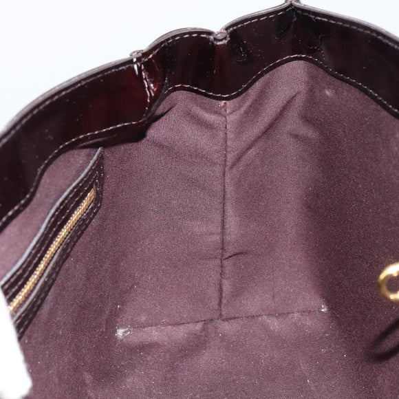 LOUIS VUITTON Monogram Vernis Wilshire PM Hand Bag Amarante M93641 Auth 158237