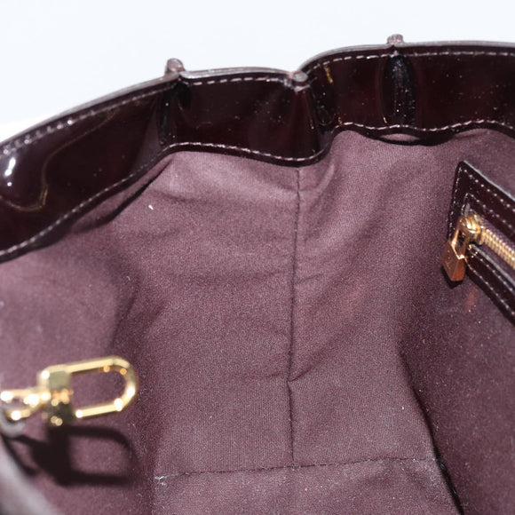 LOUIS VUITTON Monogram Vernis Wilshire PM Hand Bag Amarante M93641 Auth 158237