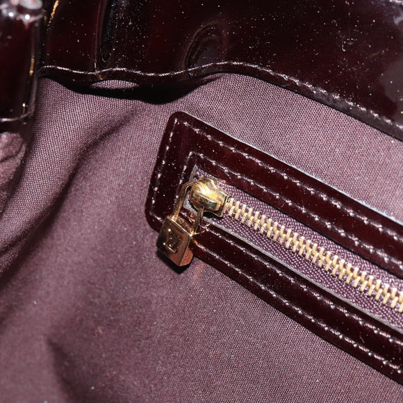 LOUIS VUITTON Monogram Vernis Wilshire PM Hand Bag Amarante M93641 Auth 158237