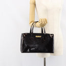 LOUIS VUITTON Monogram Vernis Wilshire PM Hand Bag Amarante M93641 Auth 158237-22