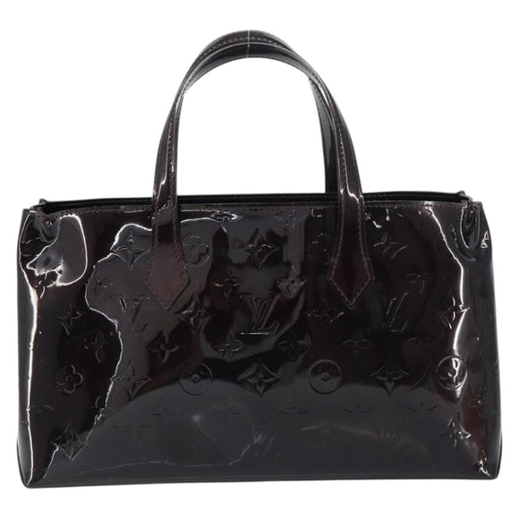 LOUIS VUITTON Monogram Vernis Wilshire PM Hand Bag Amarante M93641 Auth 158237